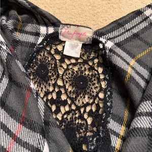 Free people poncho w lace back detail